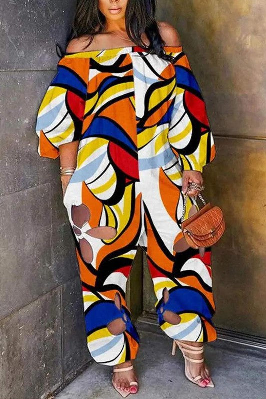 This Is The One Multicolor Cutout Jumpsuit