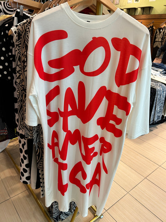 God Save America T-shirt Dress