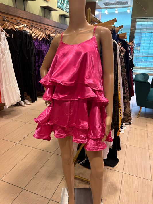 Pink Flirty MIni Dress