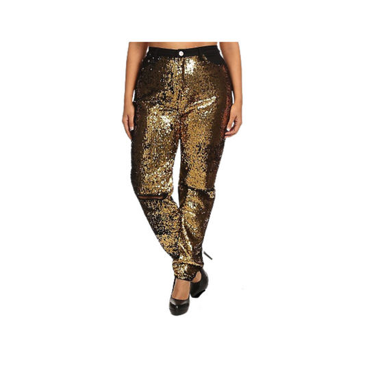 Gold Sequin Jeans